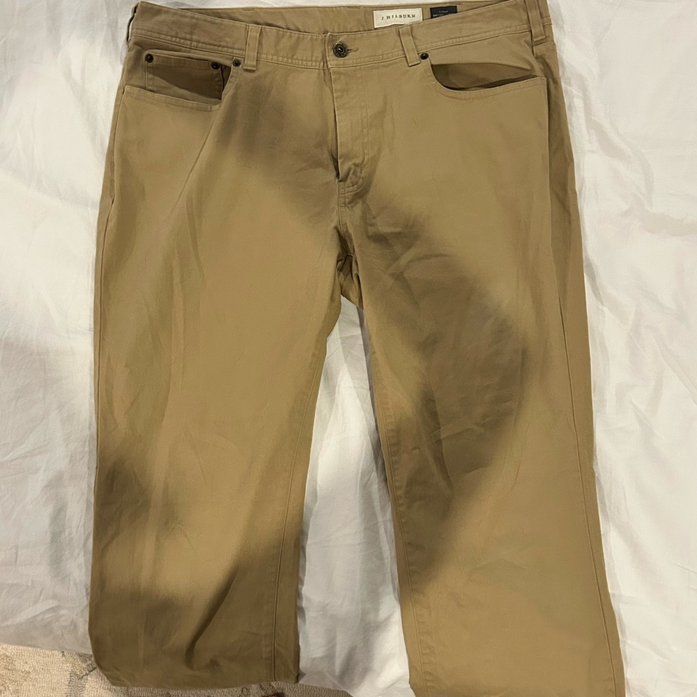 J. Hilburn 5 pocket pant, khaki tan 36x29